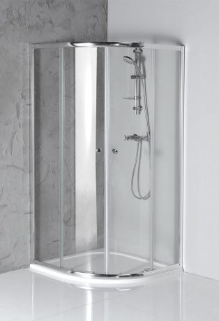 Przejdź do produktu ARLETA kabina prysznicowa półokrągła 900x900mm, szkło czyste