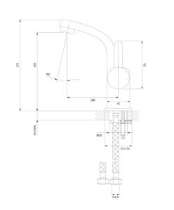 Bateria umywalkowa 17 cm Omnires Darling DA5010GL złoty
