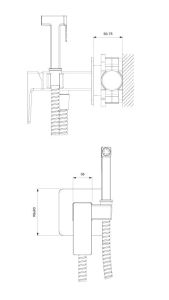 System bidetowy podtynkowy Omnires PARMA SYSPMBI2CR chrom