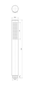 Rączka prysznicowa Omnires MICROPHONEX-RGL złoty