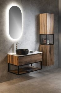 SKARA blat Rockstone 111,2x12x46cm, biały mat