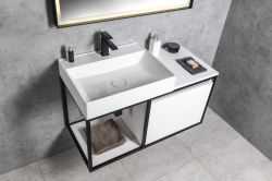 Zestaw łazienkowy SKARA 100, czarny mat/biały mat