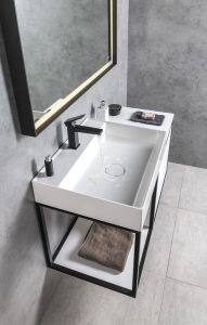 Zestaw łazienkowy SKARA 100, czarny mat/biały mat