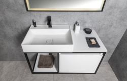 Zestaw łazienkowy SKARA 100, czarny mat/biały mat