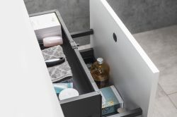 Zestaw łazienkowy SKARA 100, czarny mat/biały mat