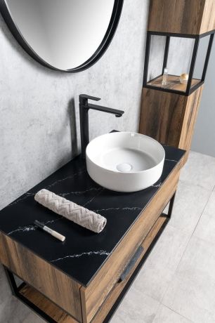 Przejdź do produktu SKARA blat Rockstone 111,2x12x46cm, black attica