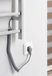ESKINADO elektryczna suszarka na ręczniki, kwadratova, 620x1160 mm, 120 W, stal nierdzewna