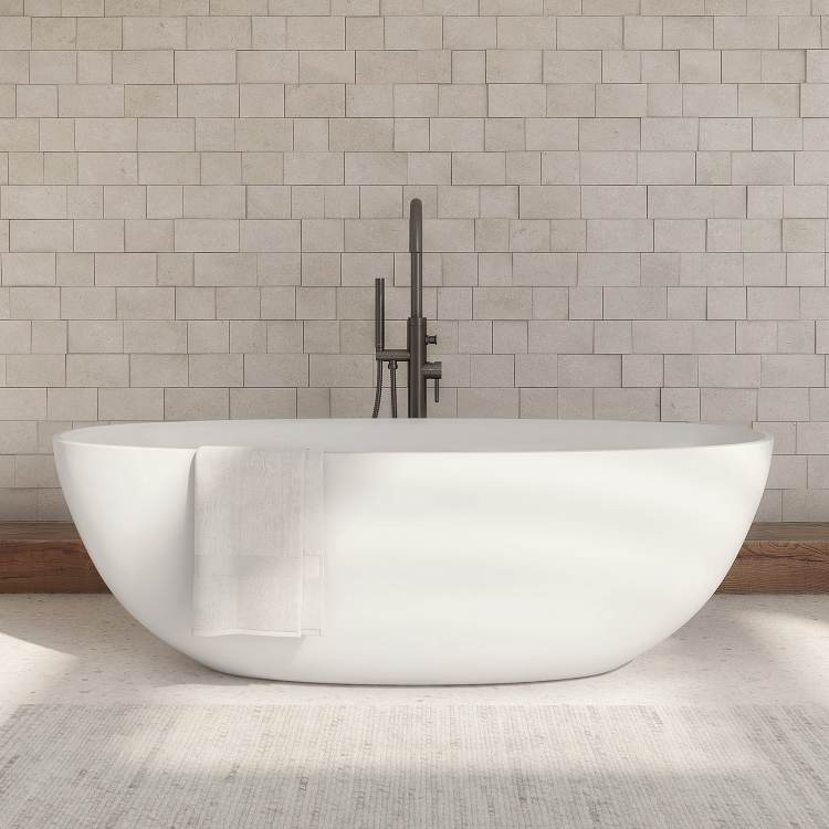 Wanna wolnostojąca 160x75 cm Omnires SHELL M+ SHELLWWBM biały mat