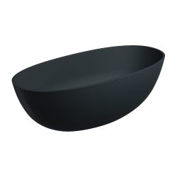 Czarna, matowa wanna wolnostojąca 160x75 cm Omnires SHELL M+ SHELLWWBLV