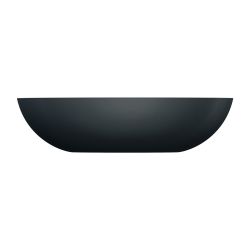 Czarna, matowa umywalka nablatowa 60x35 cm Omnires SHELL M+ SHELLUNBLV