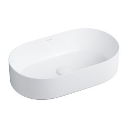 Umywalka nablatowa owalna 53x32 cm Omnires MESA MESA530BM biały mat