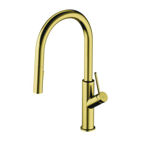 Przejdź do produktu Bateria kuchenna 39 cm Omnires BEND BE6455BSB mosiądz szczotkowany