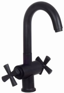 Bateria umywalkowa stojąca 30 cm bez korka Emmevi Spirit New 31003NO czarny mat