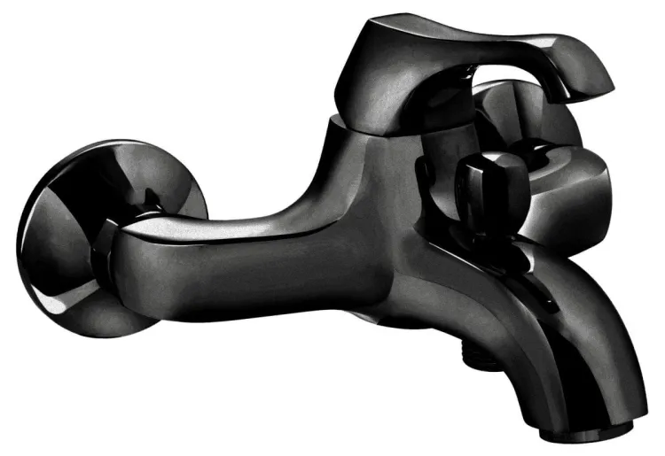 Bateria wannowa ścienna Emmevi Ares 76001NO czarny mat