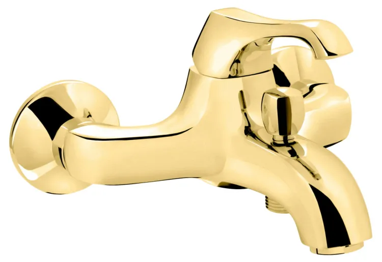 Bateria wannowa ścienna Emmevi Ares 76001OR złoty połysk