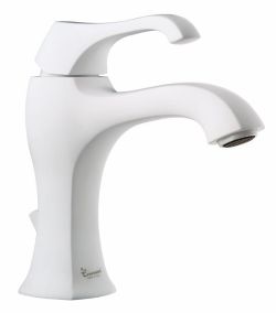 Bateria umywalkowa 18 cm z korkiem Emmevi Ares 76003BO biały mat