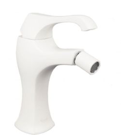 Bateria bidetowa z korkiem Emmevi Ares 76004BO biały mat