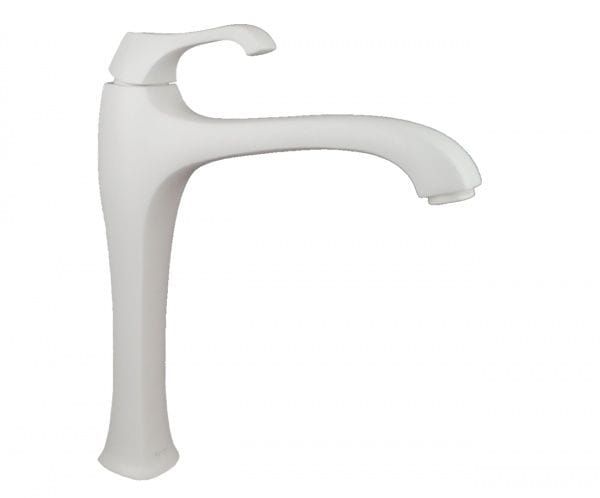 Bateria umywalkowa wysoka z korkiem Emmevi Ares 76006BO biały mat