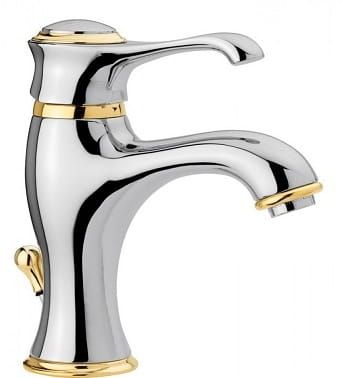Bateria umywalkowa stojąca z korkiem Emmevi Tiffany 6003CO chrom/złoto