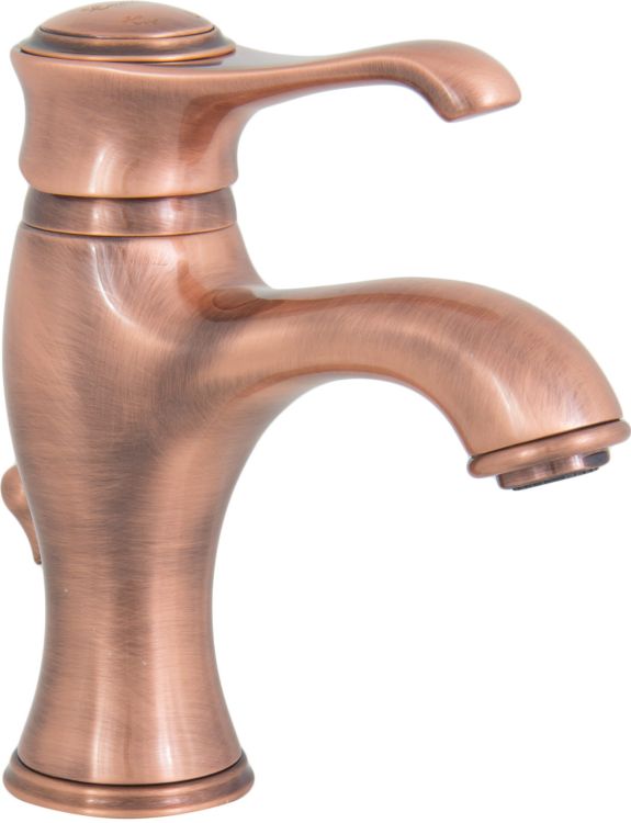 Bateria umywalkowa Retro stojąca 18 cm z korkiem automatycznym Emmevi Tiffany 6003RA miedź