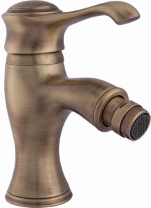 Bateria bidetowa stojąca 17 cm z korkiem automatycznym Emmevi Tiffany 6004BR bronzo