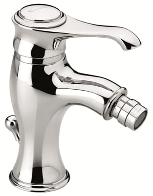 Bateria bidetowa stojąca 17 cm z korkiem automatycznym Emmevi Tiffany 6004CR chrom