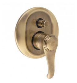 Bateria prysznicowa 2-drożna z przełącznikiem Emmevi Tiffany 6019BR bronzo