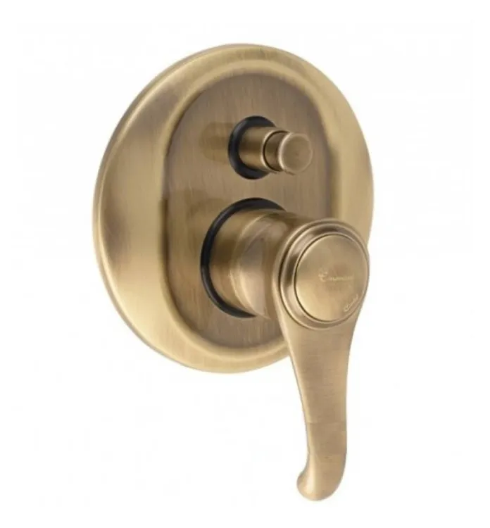 Bateria prysznicowa 2-drożna z przełącznikiem Emmevi Tiffany 6019BR bronzo