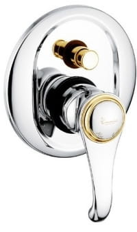 Bateria prysznicowa 2-drożna z przełącznikiem Emmevi Tiffany 6019CO chrom/złoto