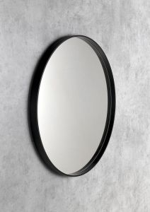 NOTION okrągłe lustro w ramie, ø 70cm, czarny mat