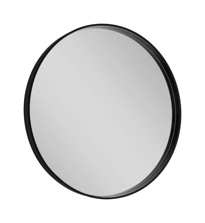 NOTION okrągłe lustro w ramie, ø 60cm, czarny mat