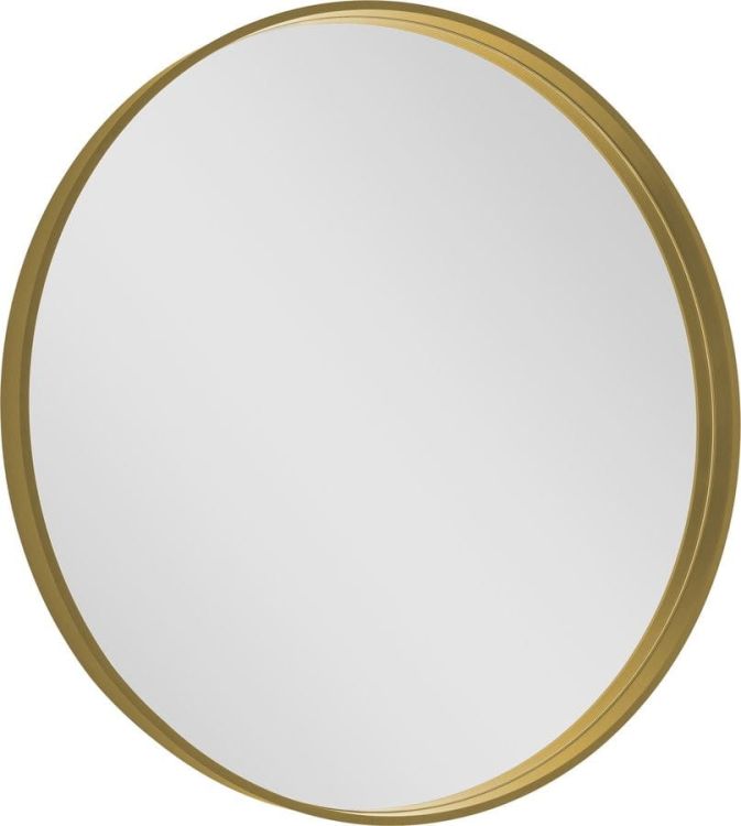 NOTION okrągłe lustro w ramie, ø 80cm, złoty mat
