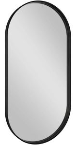 AVONA lustro owalne w ramie 50x100cm, czarny mat