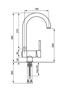 Bateria zlewozmywakowa podokienna Emmevi 45335