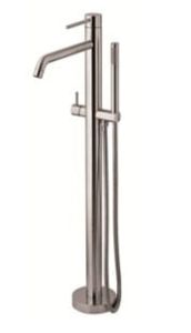 Bateria wannowa wolnostojąca 93 cm kompletna Light LIG032ST stal szczotkowana