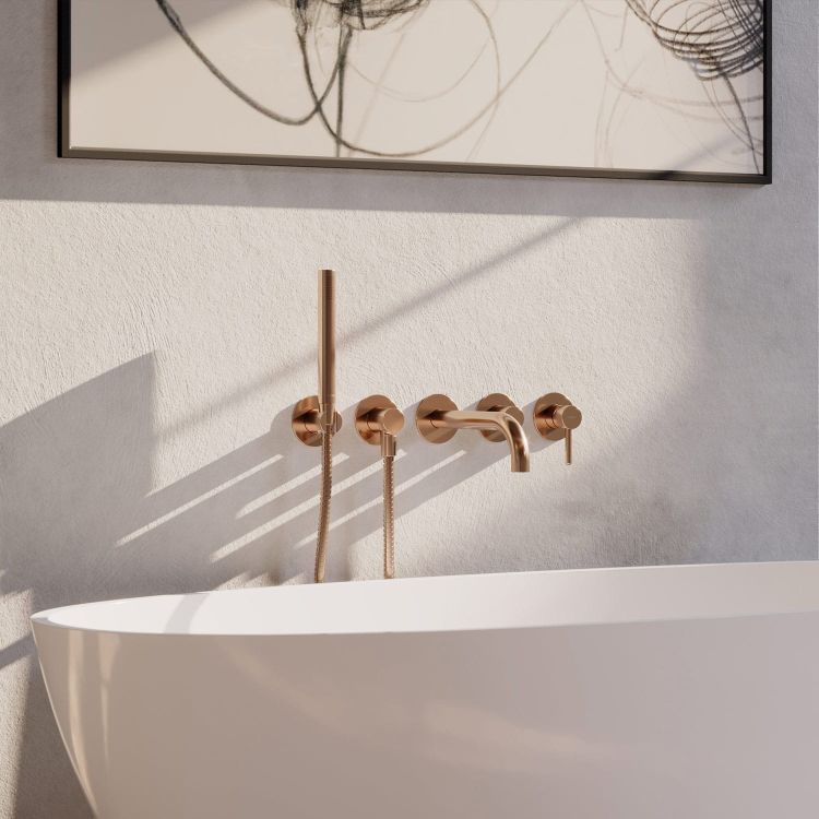 Bateria wannowa 5-otworowa Omnires Y1237/1CPB miedź szczotkowana