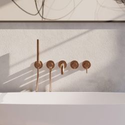 Bateria wannowa 5-otworowa Omnires Y1237/1CPB miedź szczotkowana