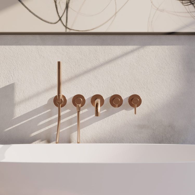 Bateria wannowa 5-otworowa Omnires Y1237/1CPB miedź szczotkowana