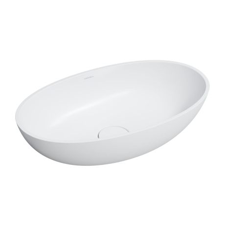 Przejdź do produktu Biała, matowa umywalka nablatowa 60x35 cm Omnires SHELL M+ SHELLUNBM