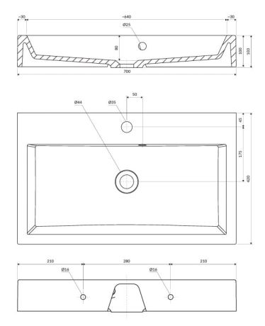 Przejdź do produktu Biała umywalka nablatowa 70x42 cm Omnires THASOS M+ THASOS700ZPBP biały połysk