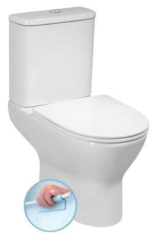 Przejdź do produktu DARIO RIMLESS komplakt WC, odpływ poziomy/pionowy, biały