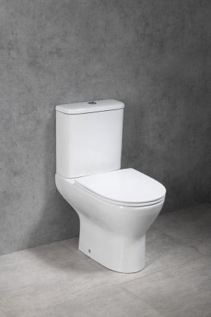 Przejdź do produktu DARIO RIMLESS komplakt WC, odpływ poziomy/pionowy, biały