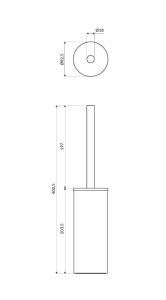 Szczotka toaletowa stojąca Omnires Modern Project MP60622