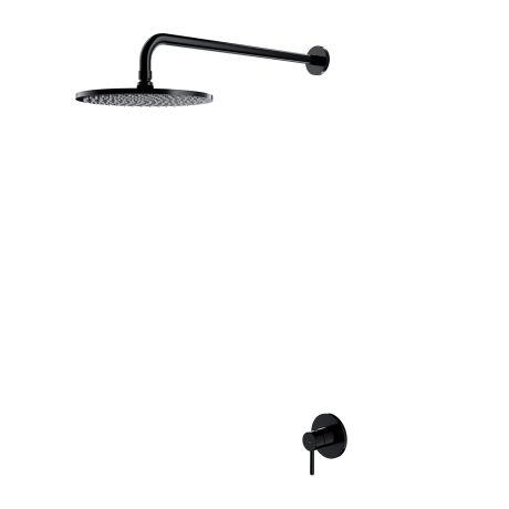 Przejdź do produktu Zestaw prysznicowy podtynkowy z okrągłą deszczownicą 25 cm i baterią prysznicową Omnires SYSY36BL czarny