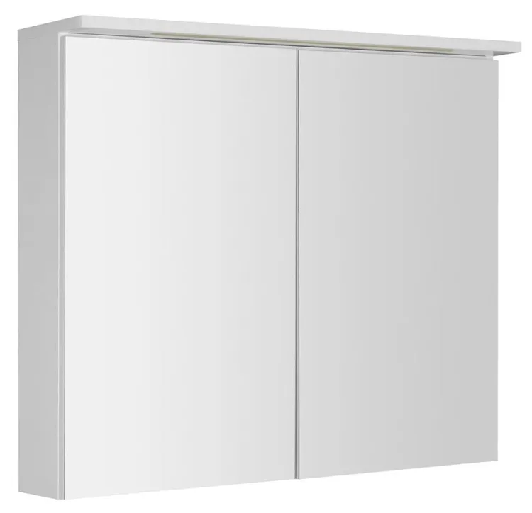 KAWA STRIP szafka z lustrem, oświetlenie LED 80x70x22cm, biały