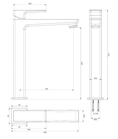Przejdź do produktu Bateria umywalkowa wysoka 27 cm Omnires PARMA PM7412IN nikiel
