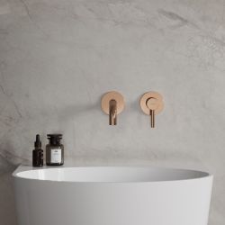 Bateria umywalkowa podtynkowa 2-otworowa miedziana Omnires Y1215HCP