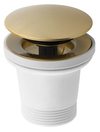 Przejdź do produktu Odpływ wannowy 6/4", klik-klak, złoto mat