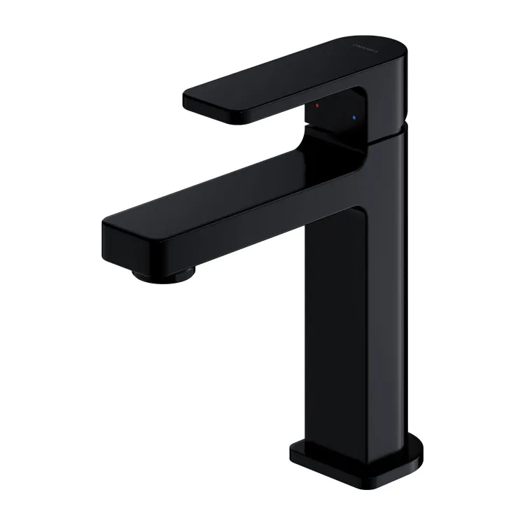 Bateria umywalkowa stojąca 15 cm Omnires Baretti BA7810BL czarny mat