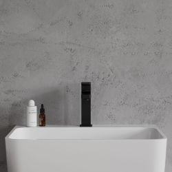 Bateria umywalkowa stojąca 15 cm Omnires Baretti BA7810BL czarny mat